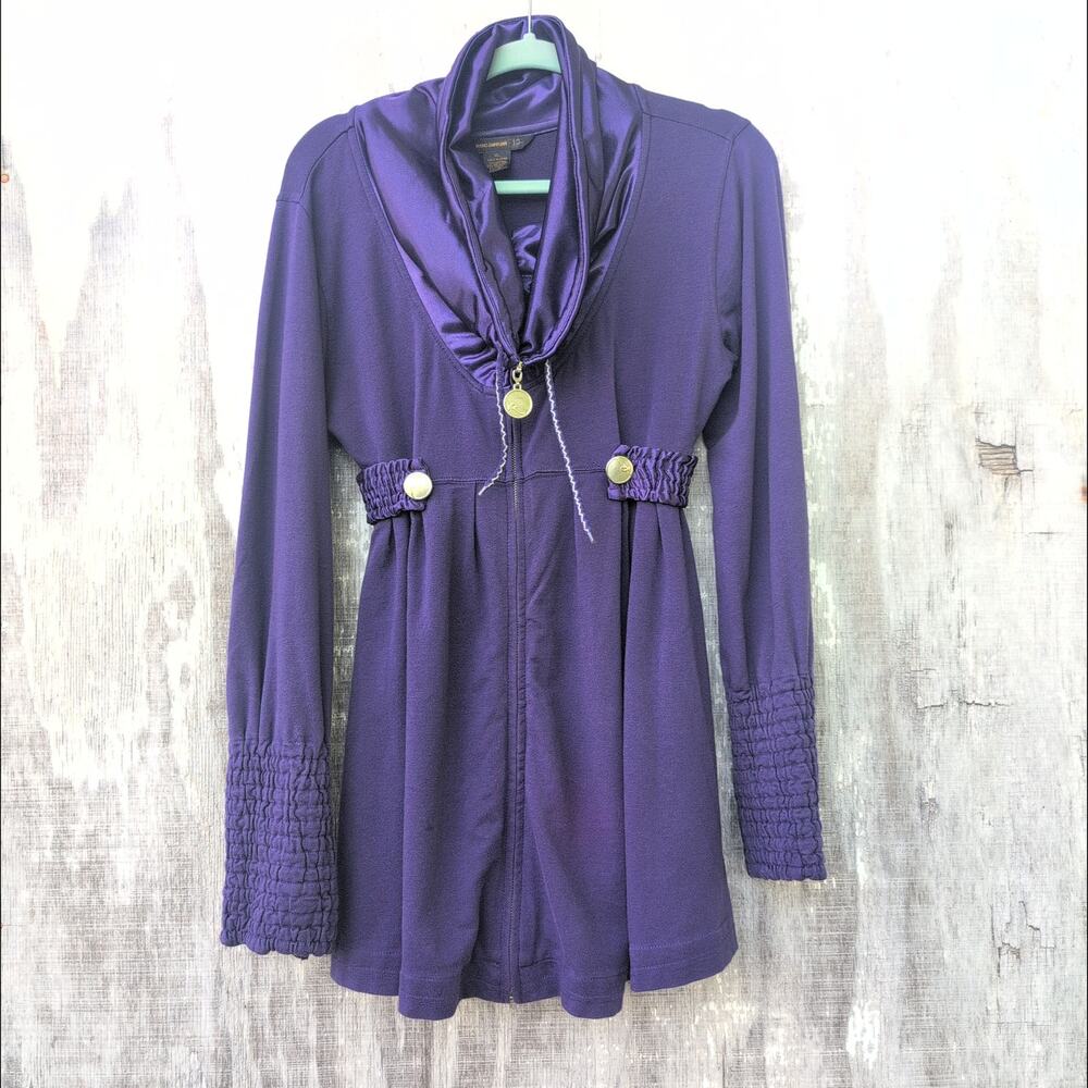 ROCAWEAR Y2K Whimsigoth Vampy DarkAcademia Fit and Flare Trench Dress Women's XL